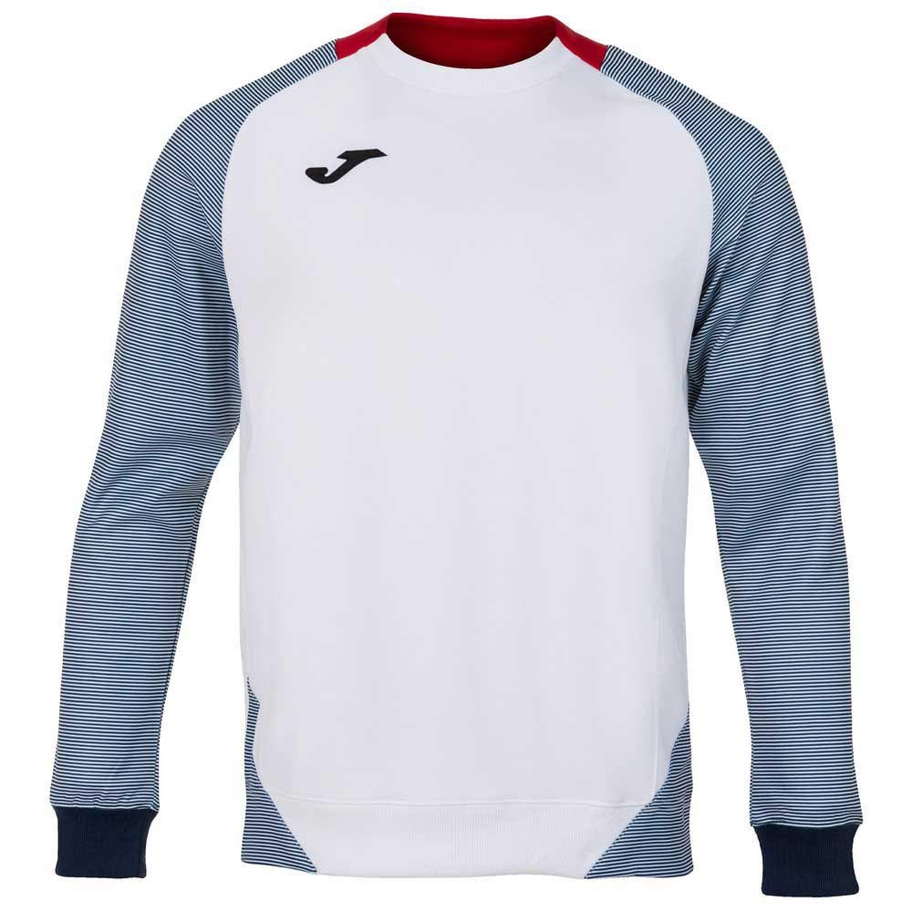 Joma Essential II Sweatshirts, Men, White-Navy, S