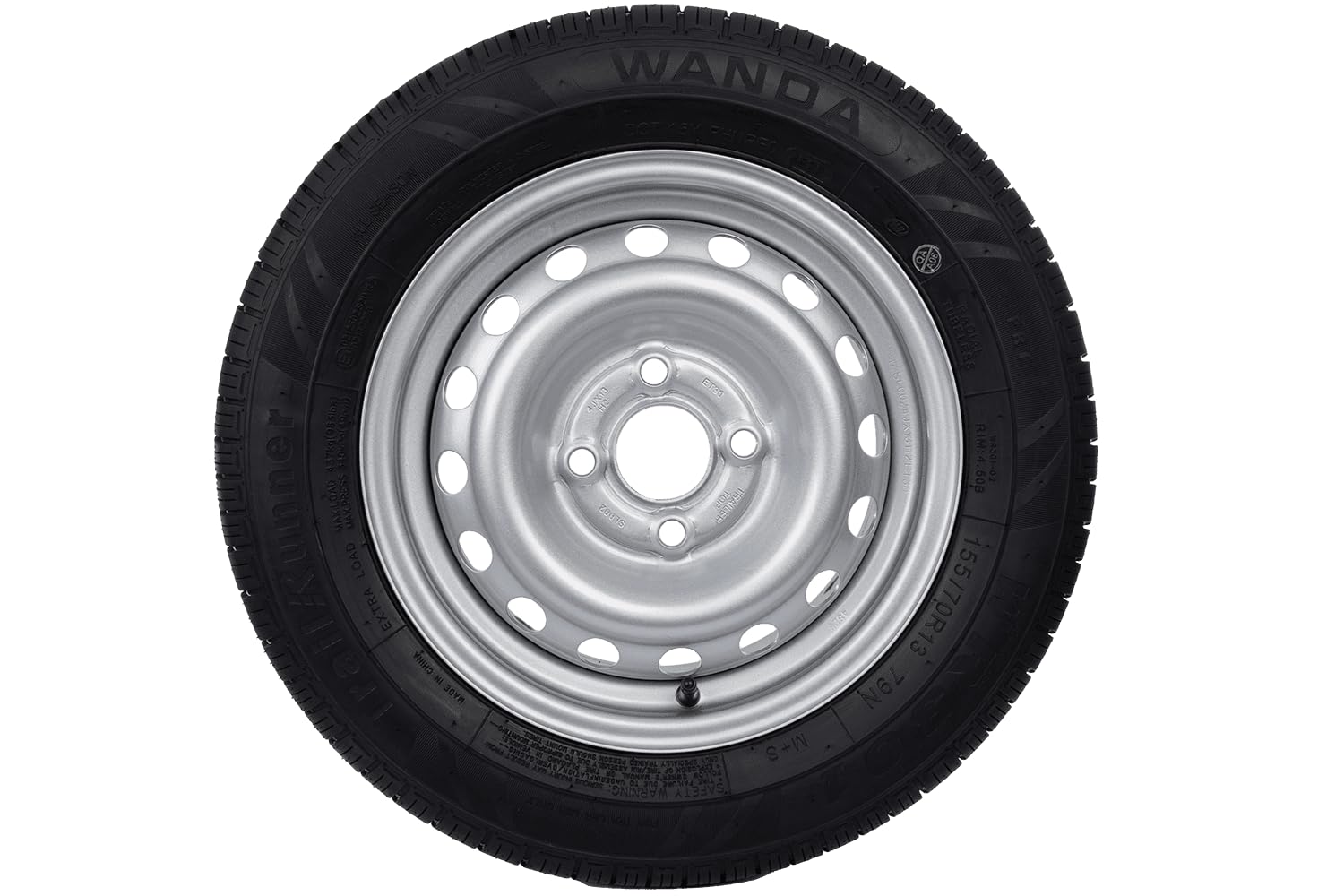 UNITRAILER Ruota per rimorchio rinforzata 155/70 R13 XL, 4JX13 4x100