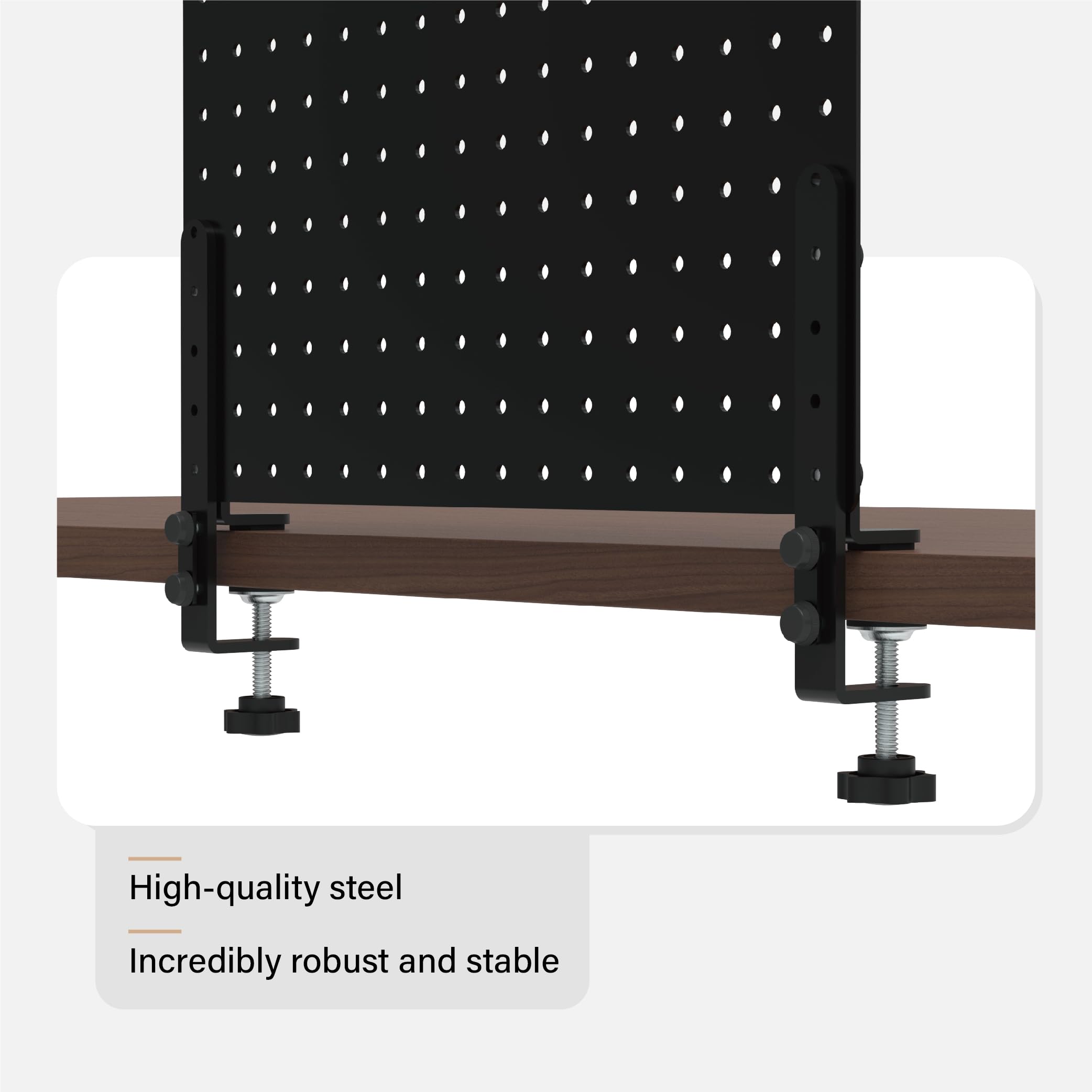 HUHOLE 81,3 x 30,5 cm Klemmbrett für den Schreibtisch, komplettes Set | Sichtschutz und Organizer aus Metall ohne Bohren, mit Zubehör für Heimbüro, Gaming-Setup, Kabel und Zubehör