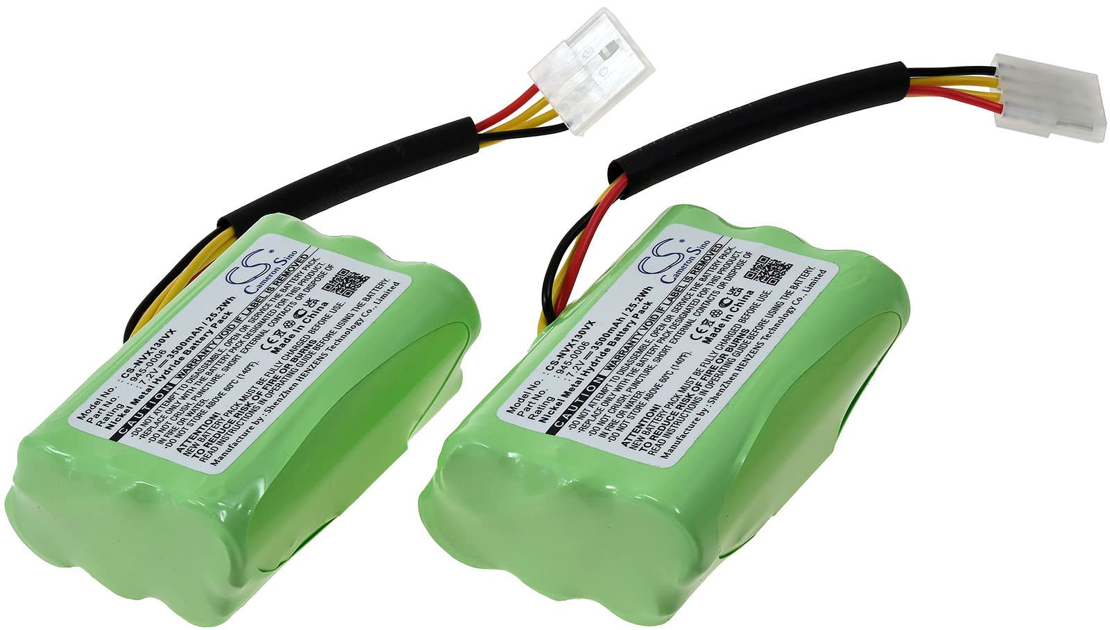 CITYORK Lot de 2 Batteries de Rechange NiH 7,2 V 4500 Ah pour