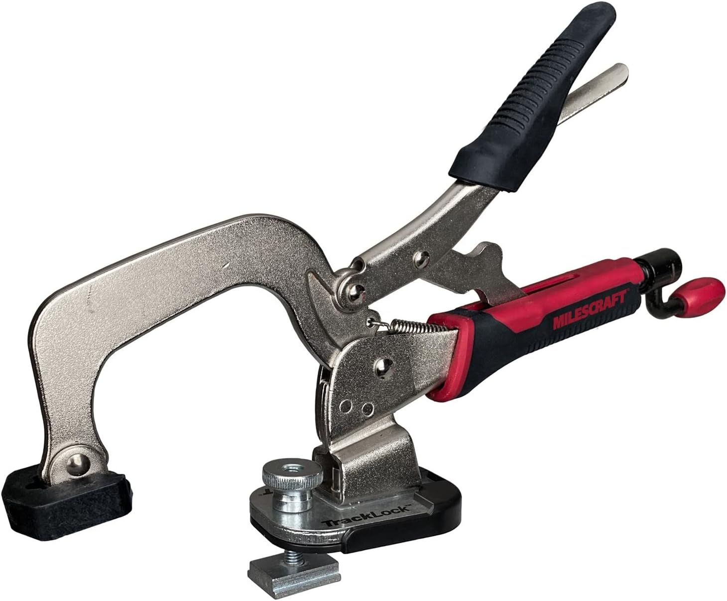 Milescraft 4023 Track Master – Universal T-Track Clamping System. Fits any T-Track. Contains Clamping Base with 1/4in-20, 13x20mm, 23x30mm, 30x35mm T-Track Connectors and Hardware. 3in Clamp Included