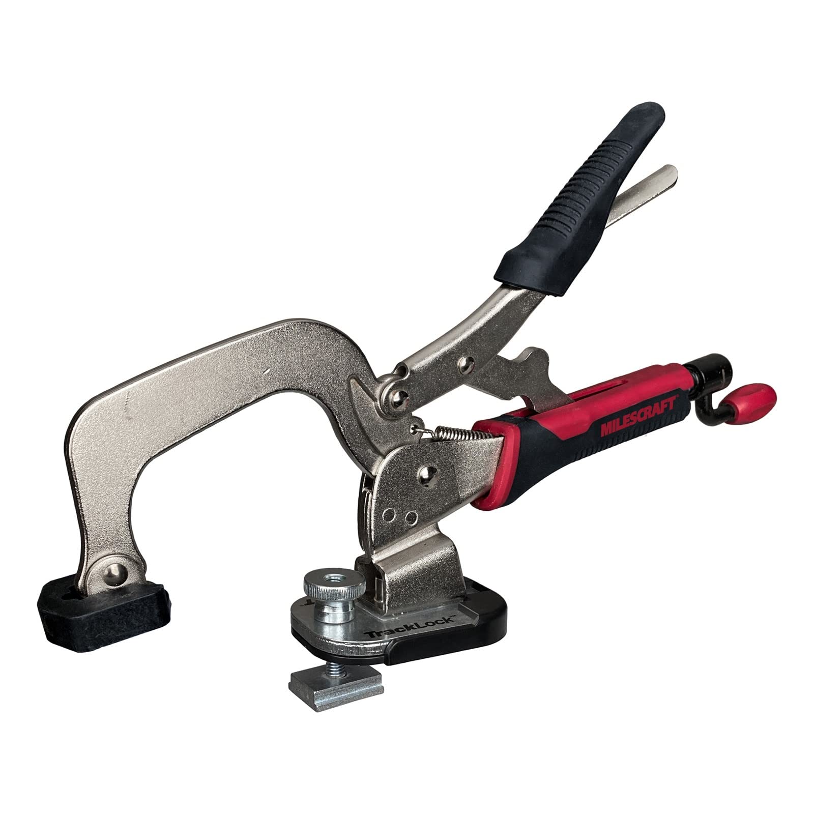 Milescraft 4023 Track Master – Universal T-Track Clamping System. Fits any T-Track. Contains Clamping Base with 1/4in-20, 13x20mm, 23x30mm, 30x35mm T-Track Connectors and Hardware. 3in Clamp Included
