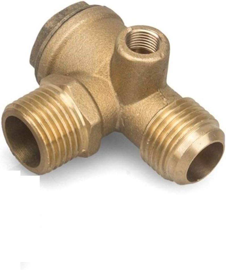 1Pcs 3 Port Check Valve Brass Internal/Male Thread Return Valve/Check Valve Connector Tool for Air Compressor High Hardness(26x10x20 Internal)