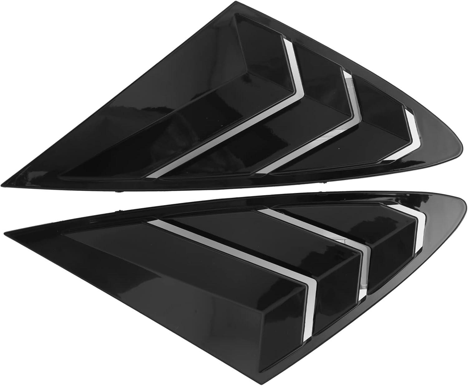 X AUTOHAUX 1 Pair for Hyundai Sonata DN8 2020-2022 Rear Side Window Louvers Air Vent Scoop Streamline Shades Cover Blinds Decorative Gloss Black