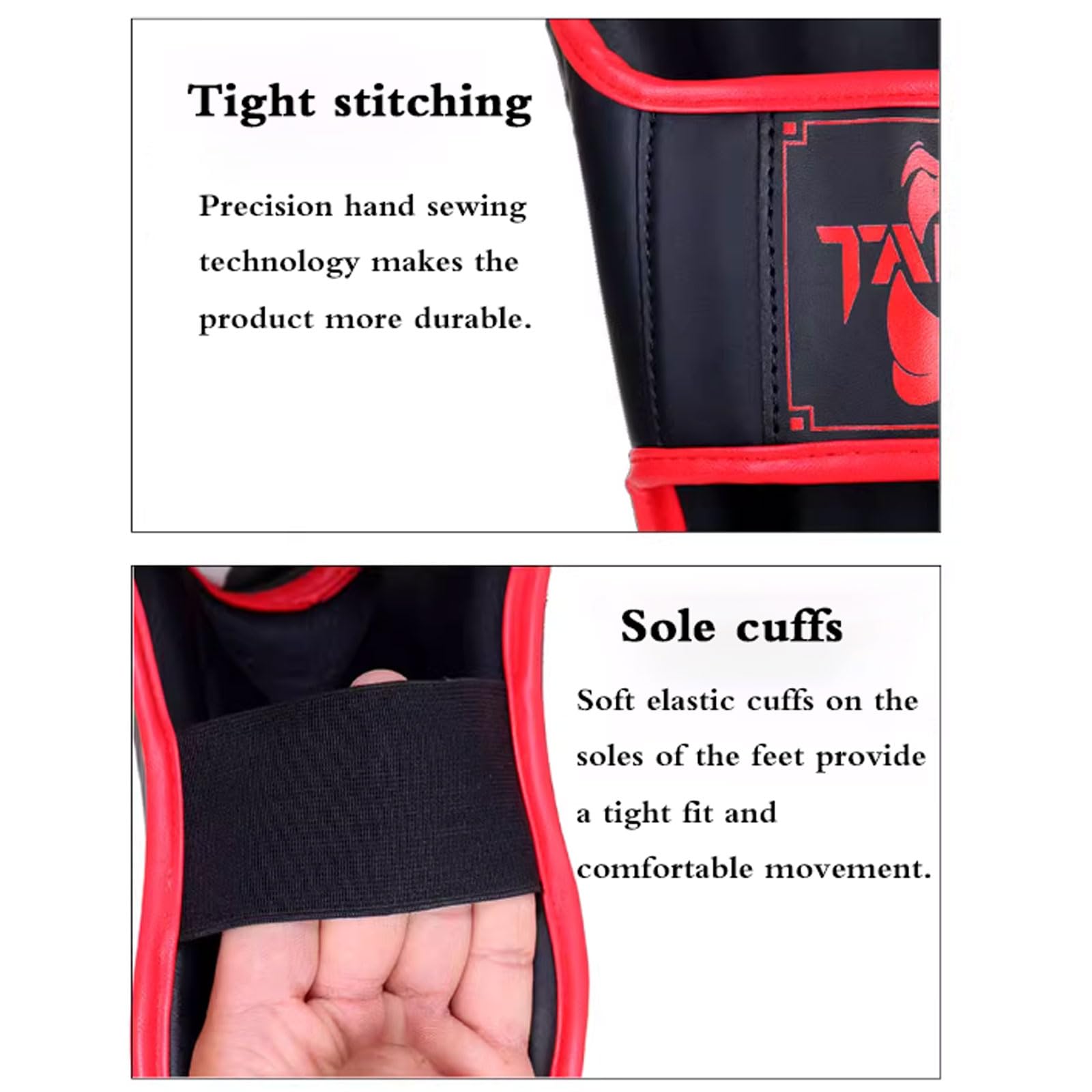 Elastico Parastinchi Muay Thai,Parastinchi Karate,Paratibia Kick Boxing,Parastinchi Kick Boxing,Comfort E Stabilità,Facile Indossare,per Calci in Kickboxing,Muay Thai E Altre Arti Marziali