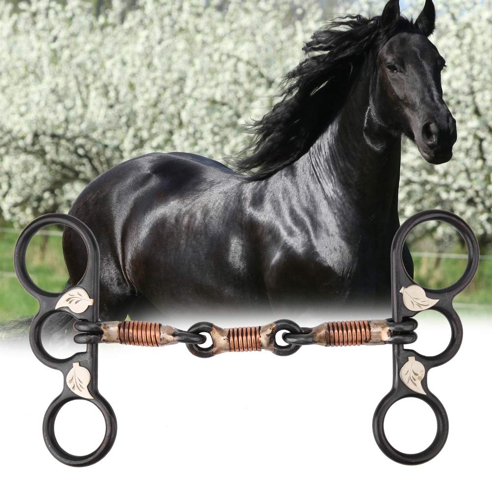 Sheens Western pierścień uniwersalny konia Trense stal szlachetna miedź Roller Jointed Mouth Snaffle Bit drut nawijany usta