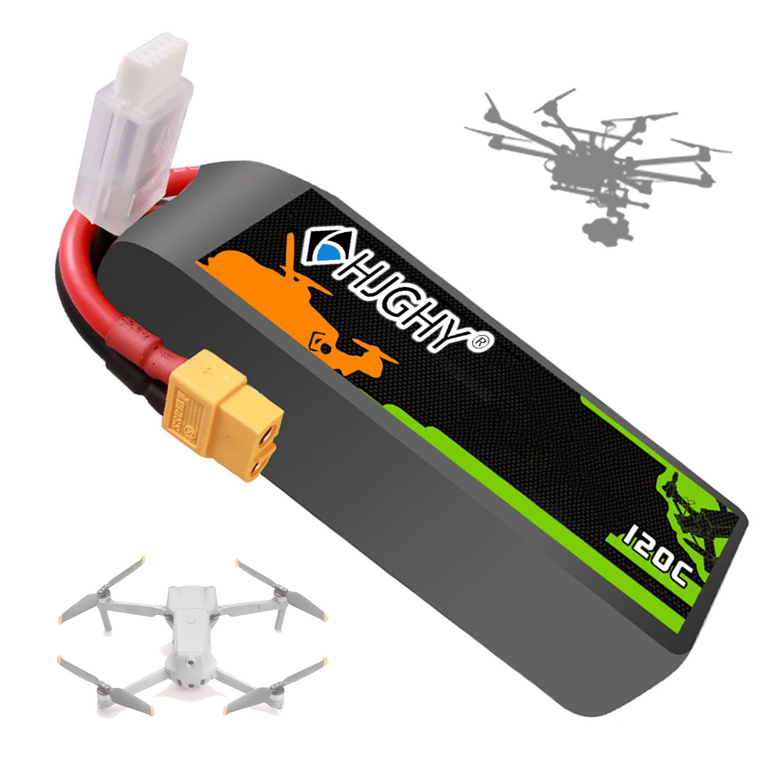 Batteria al Litio 4S/6S 14,8 V 22,2 V per Drone | Batteria per drone da corsa da 14,8V 2200mAh, batteria ad alta velocità di scarica da 22,2V 120C con BMS per motore del drone