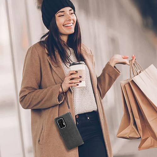 Miniatura 6 de Asuwish Funda tipo cartera compatible con BLU F91 5G 2022, protector de pantalla de vidrio templado y soporte de cuero para tarjetas, accesorios