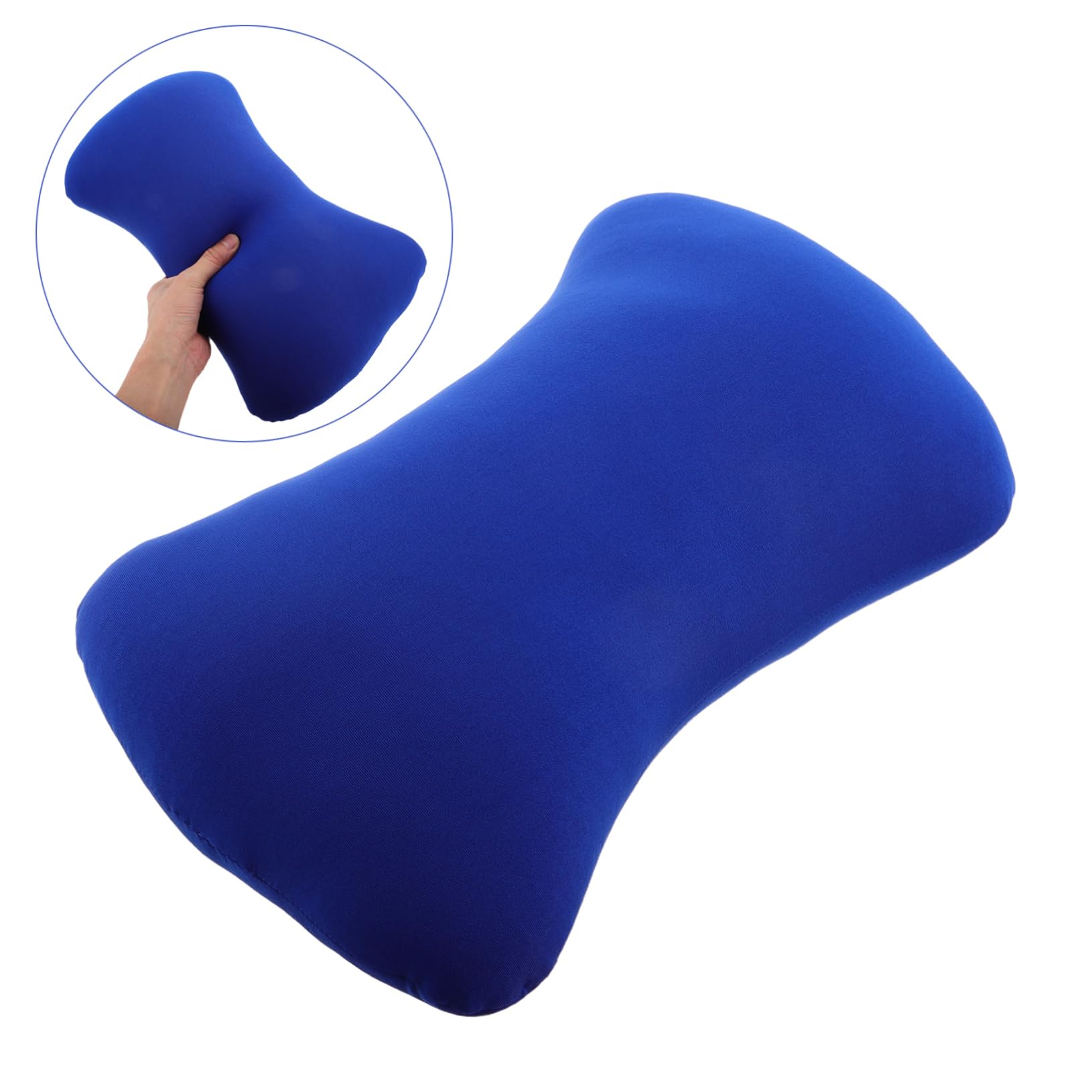 Almohada de Viaje Ergonómica Mini de Hueso Azul de Poliéster Spandex
