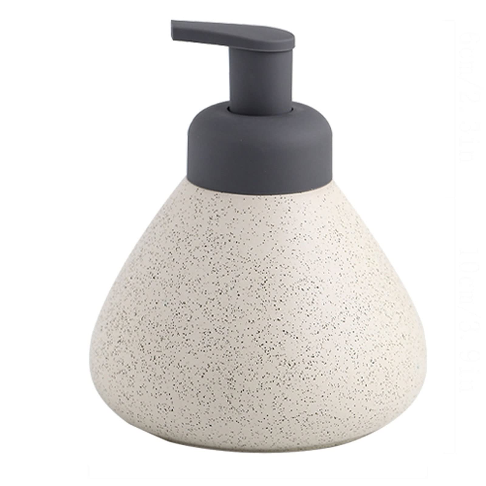 Distributeur de savon liquide vaisselle céramique et bouteille gel douche blanche 12oz