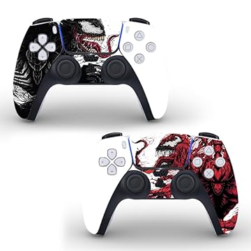 JOCHUI Skin Covers Vinyl Stickers Cover Alien Monster Wrap Compatible with PS5 Controller Remote Hero (2 Pack)