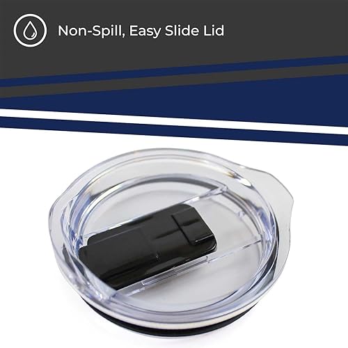 Miniatura 4 de Campus Colors Vaso de acero inoxidable de la NCAA perfecto para el día del partido, 18 onzas, doble pared, mantiene las bebidas perfectamente Azul