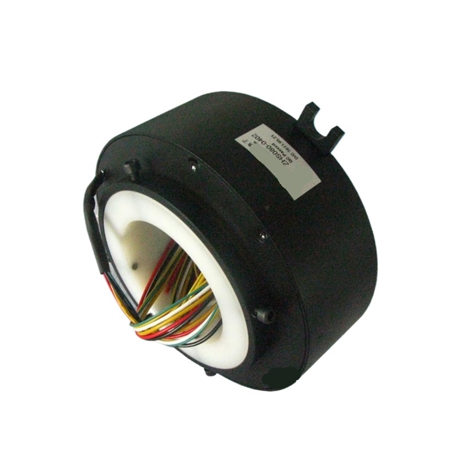 Bague collectrice ZHT080-0402 rotative à trou traversant 6 voies