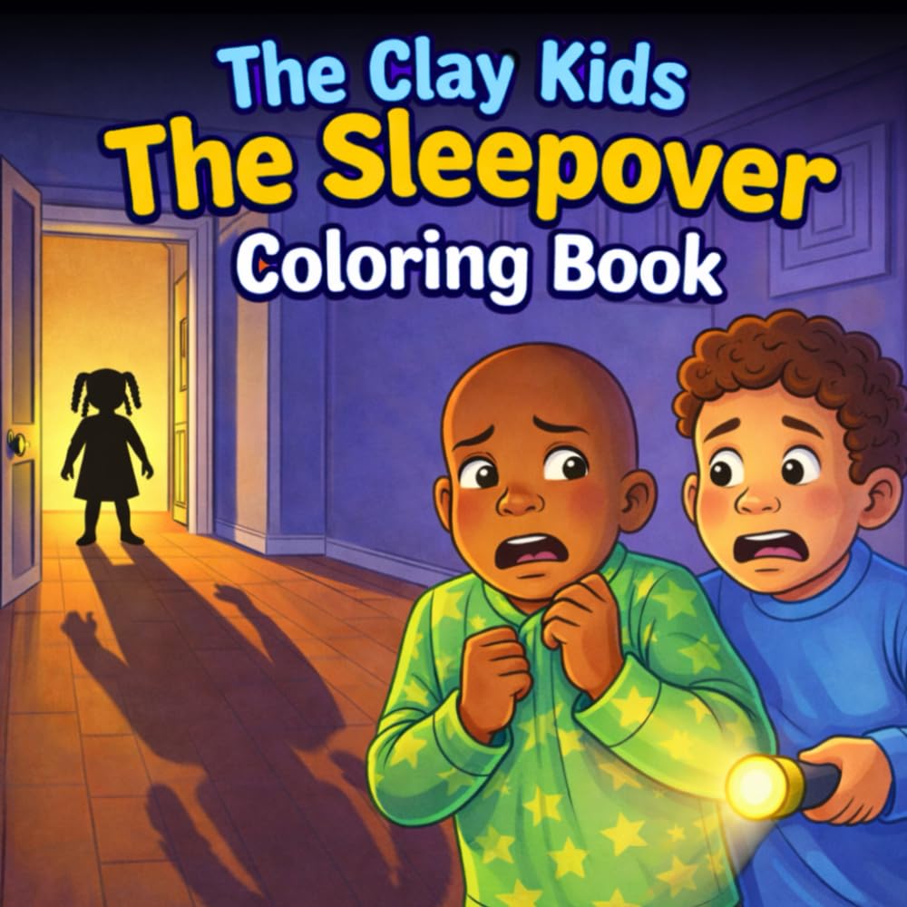 Clay Kids Caper The Sleepover: Coloring Book (Clay Kids Caper Coloring Books)