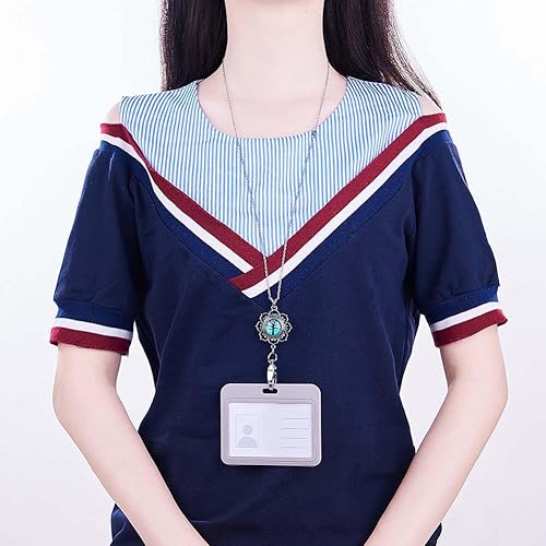 Miniatura 6 de SUNNYCLUE 1 caja de 12 piezas de cordón de oficina para mujer, collar de árbol de la vida elegante, cordón de acero inoxidable para insignias,