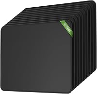 KTRIO 10 Pack Large Mouse Pads with Stitched Edges - 30% Bigger 11x8.5" Non-Slip Gaming & Office Mousepads, Black Bulk