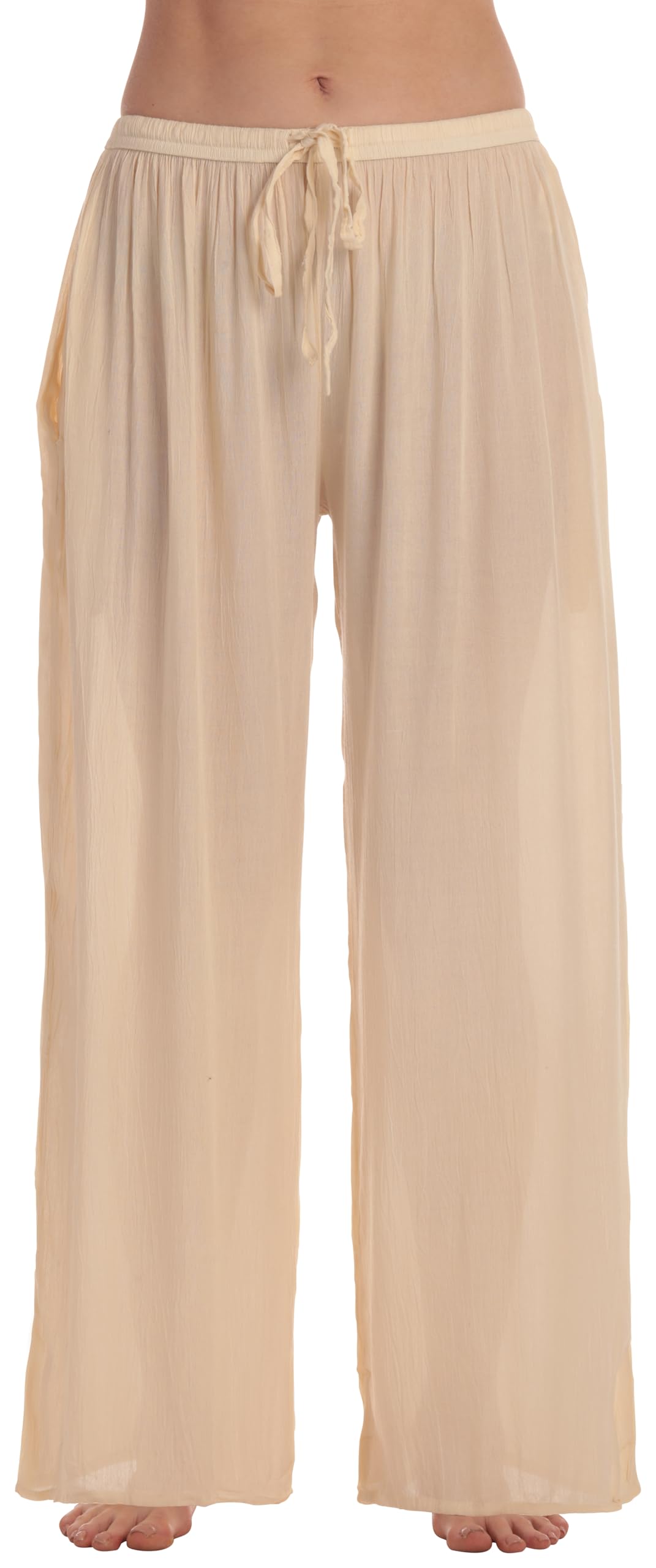 Women's 100% Rayon Beach Pants – Lightweight Wide Leg Flowy Pants with Pockets-image-13