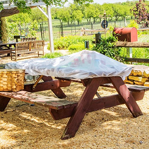 Muzitao Food Covers with Elastic Edging (2 Pack) - Large Picnic Table Covers, Fly Covers for Food, Bug Covers for Picnics