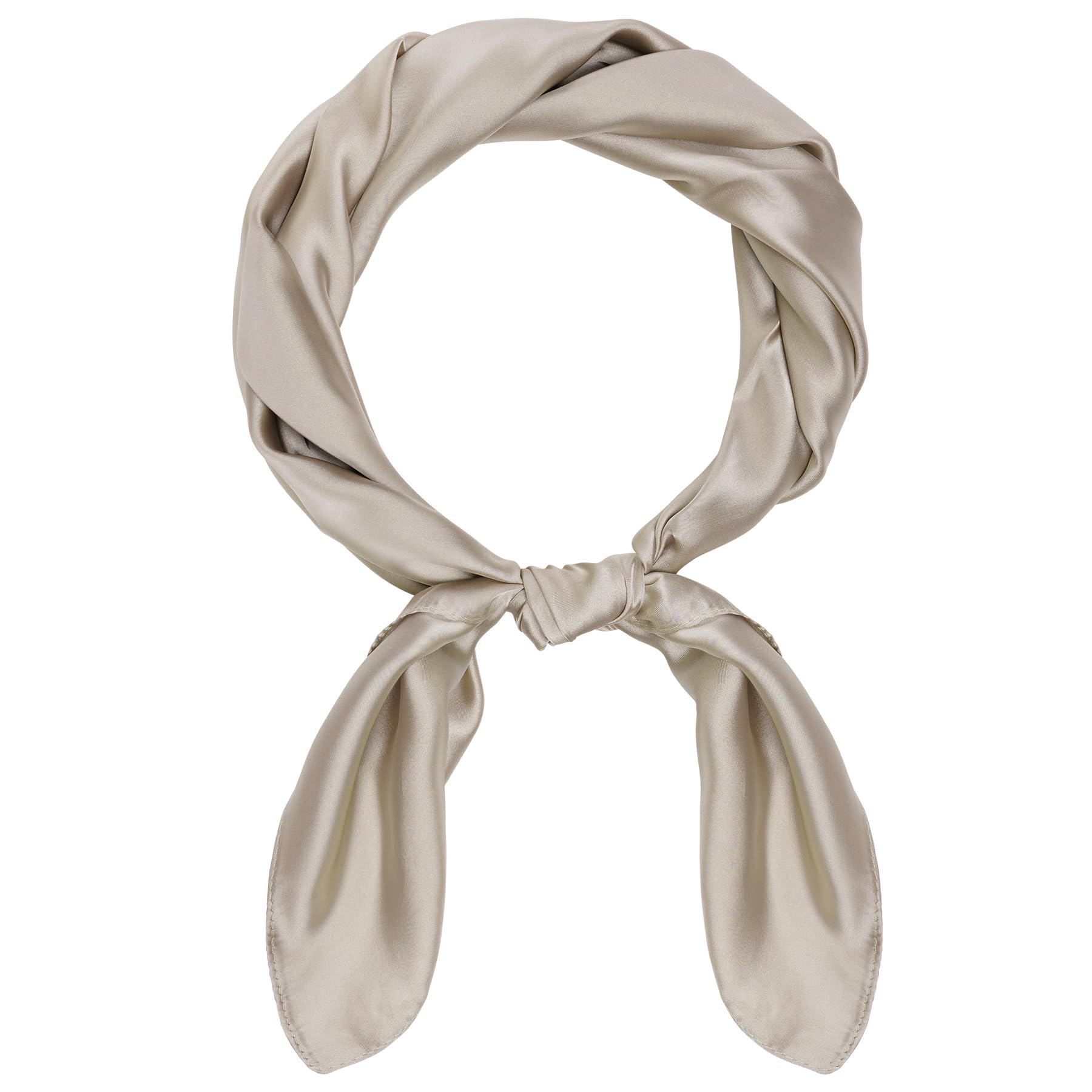 Pistha Satin Scarf Square Scarf Neck Hair Scarf Handkerchief Bandanas for Women Men Girls Boys Costume Accessory 27.5 inch: Khaki