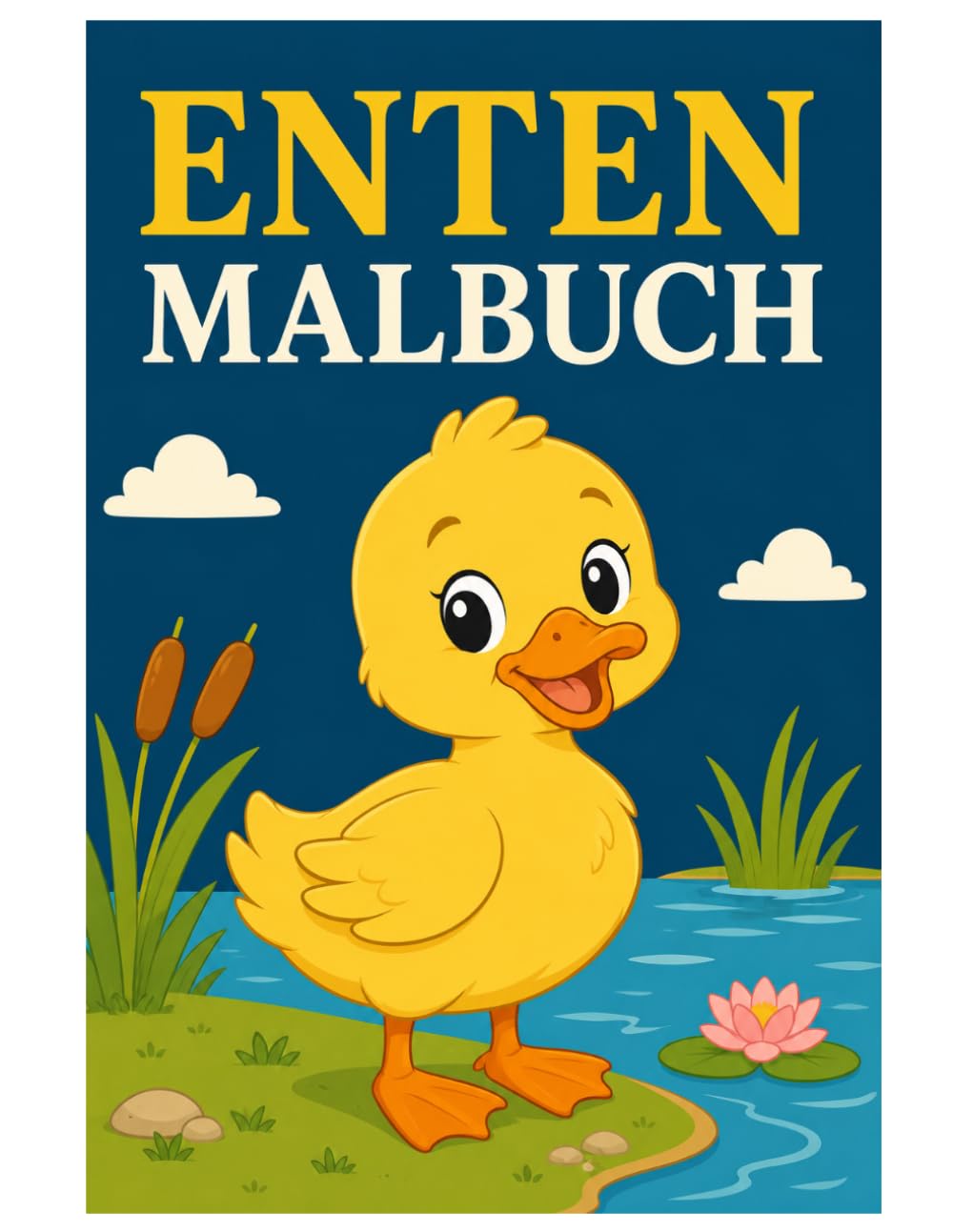 Enten Malbuch: Niedliche Enten, Fröhliche Teichszenen und Entspannender Malspaß für Kinder, Jugendliche und Erwachsene