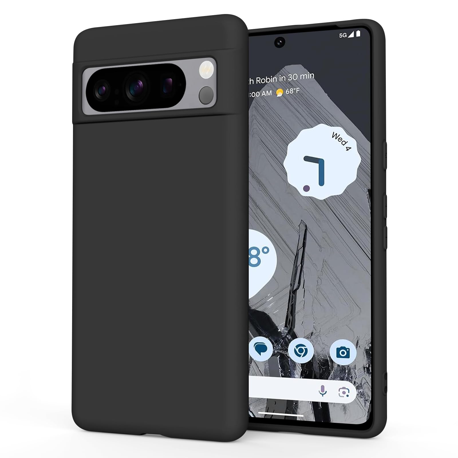 Tobfit Back Cover Case Compatible with Google Pixel 8 Pro, Case Cover Rugged Flexible Durable Anti-Slip Silicone Protection Shockproof Google Pixel 8 Pro Back Cover (Black) (B0CP1PTPKC) Amazon Price History, Amazon Price Tracker