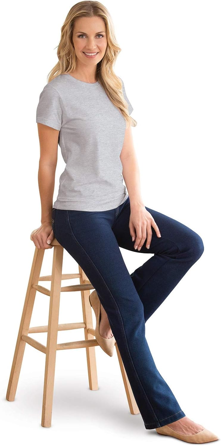 PajamaJeans Womens Stretch Jeans - Bootcut Jeans for Women Tall X-Small Tall Indigo