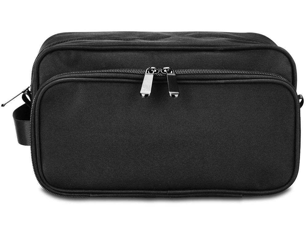 Flaper Toiletry Kits Pouch Traveling Essentials Bag for Men and Women Water Repellent Bathroom Shower Shaving Kit Daily for use Unisex- Charcoal Black-image-14