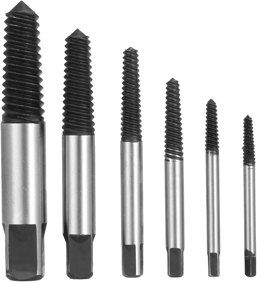 Generic 6pcs Broken Bolt Screw Extractor Remover Set Easy Out Drill Bits Tools Kit 3-22mm
