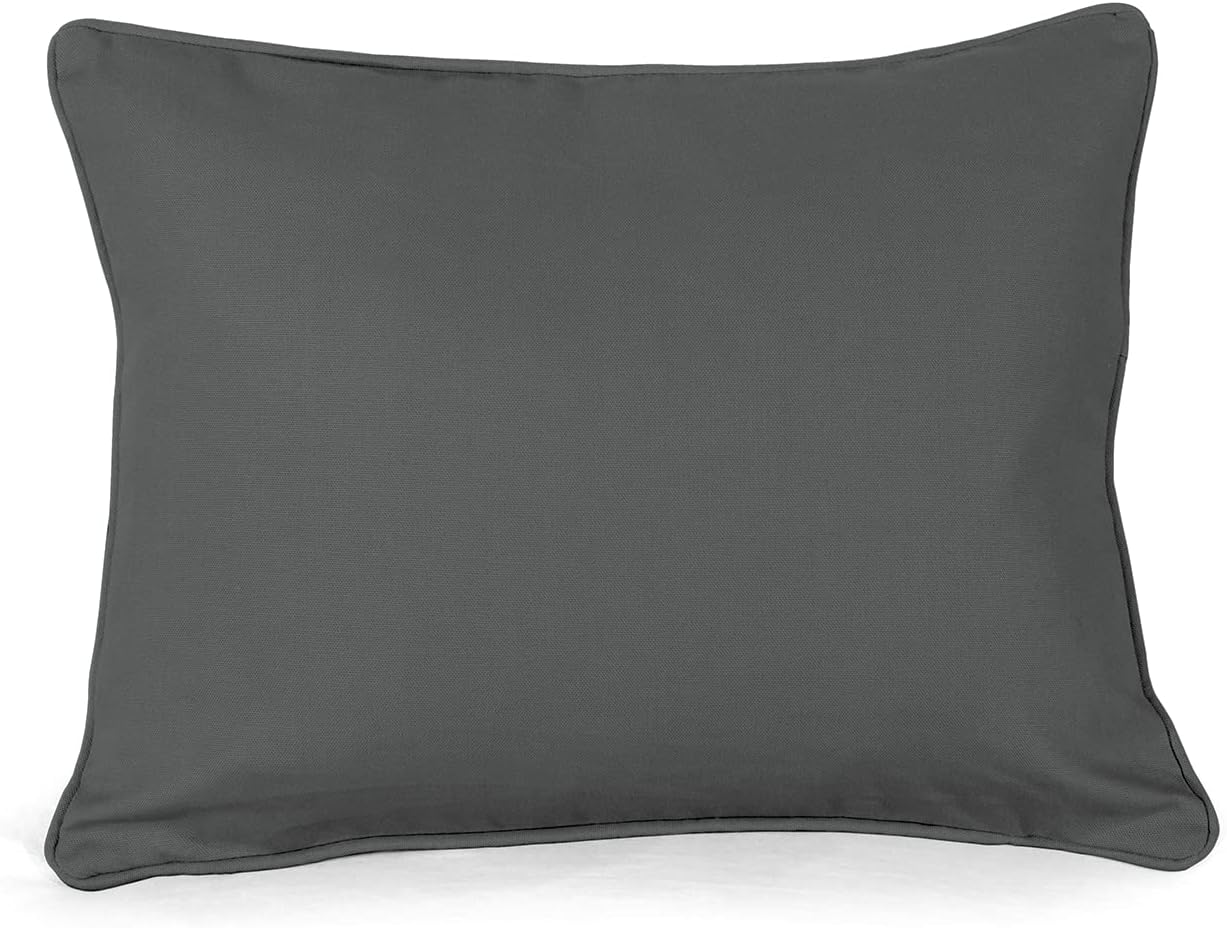 Rectangular Oblong Cushion Covers Plain Dyed 100 Cotton Pipped Edge Zipped Entry Home Sofa