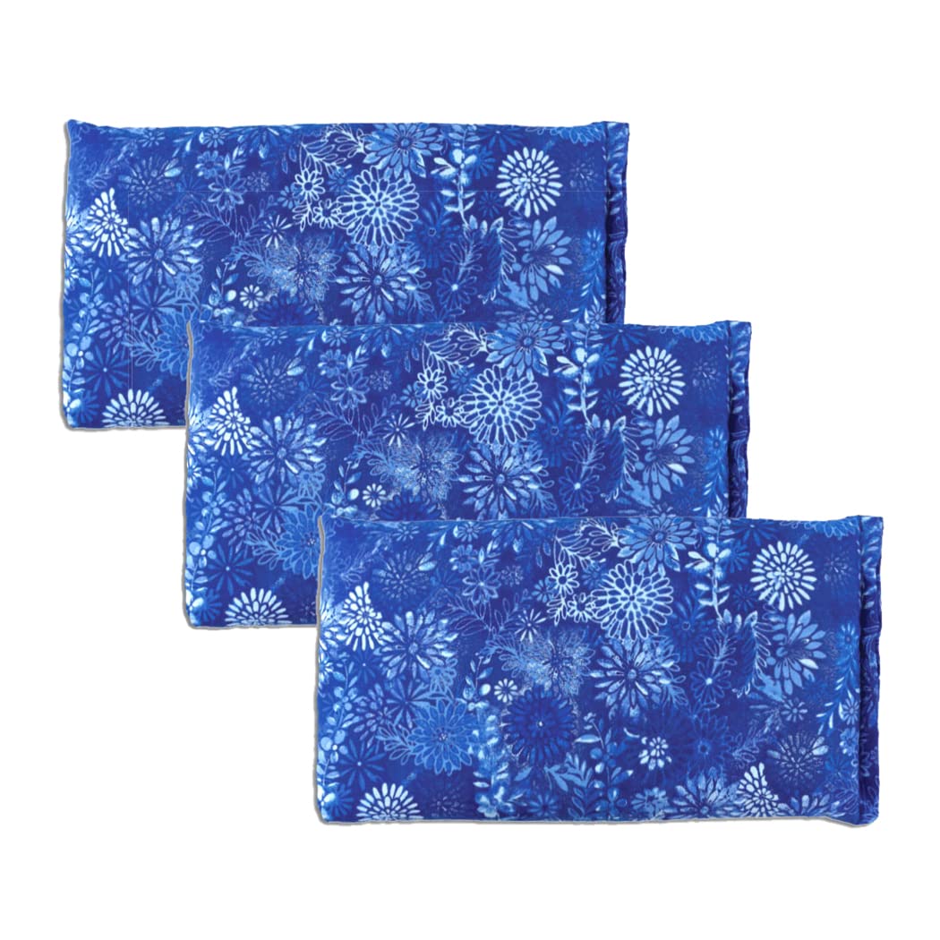 Nature Creation Sinus Relief Mint Pad - Aromatic Sinus Relief Pack with Natural Aromatherapy Peppermint for Freshening, Cold, Sinus, Sinus Relif and Headache - Blue Flowers 3 Packs