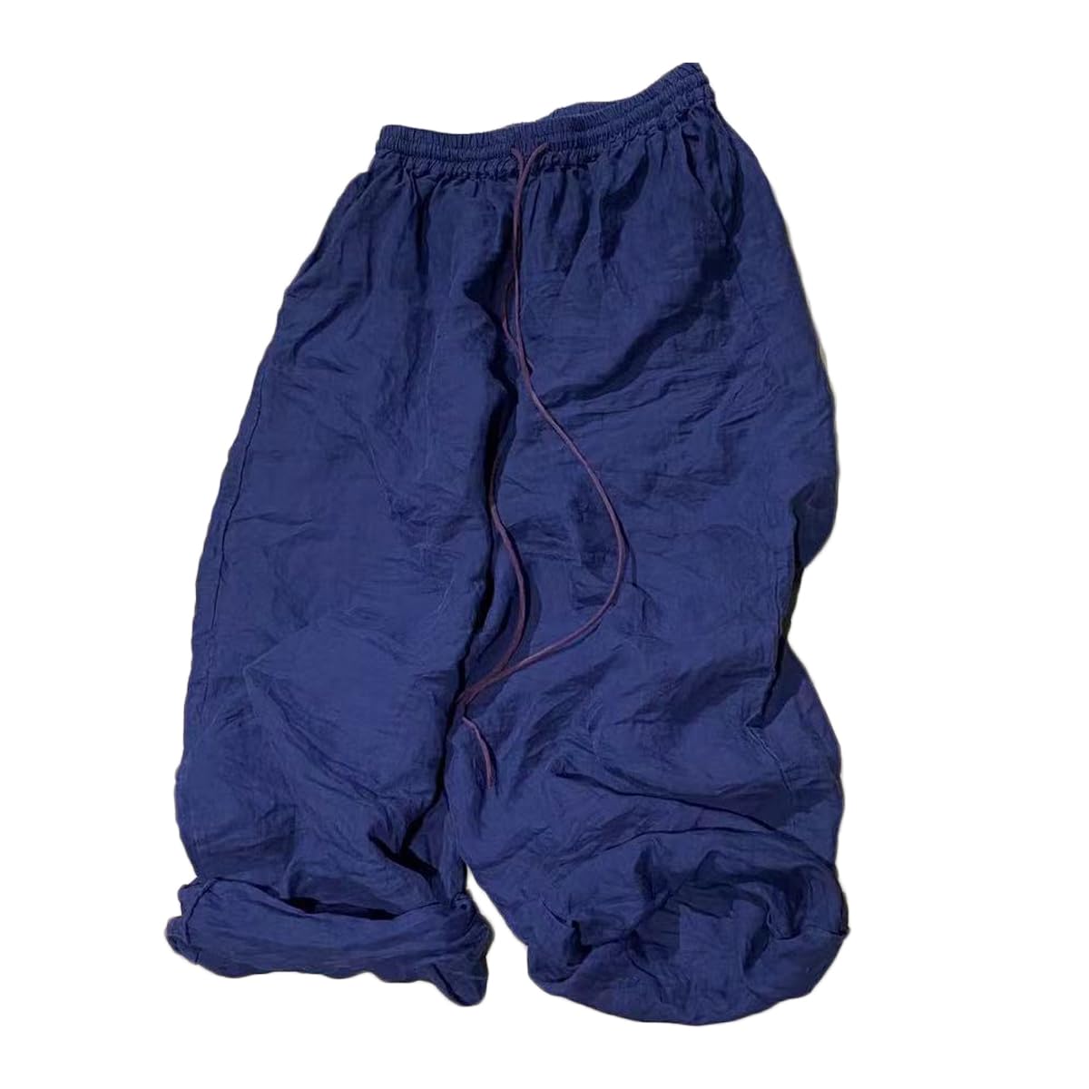 NFYM Womens Relaxed Fit Natural Ramie Drawstring Elastic Waist Pants Casual Wide Leg Trousers