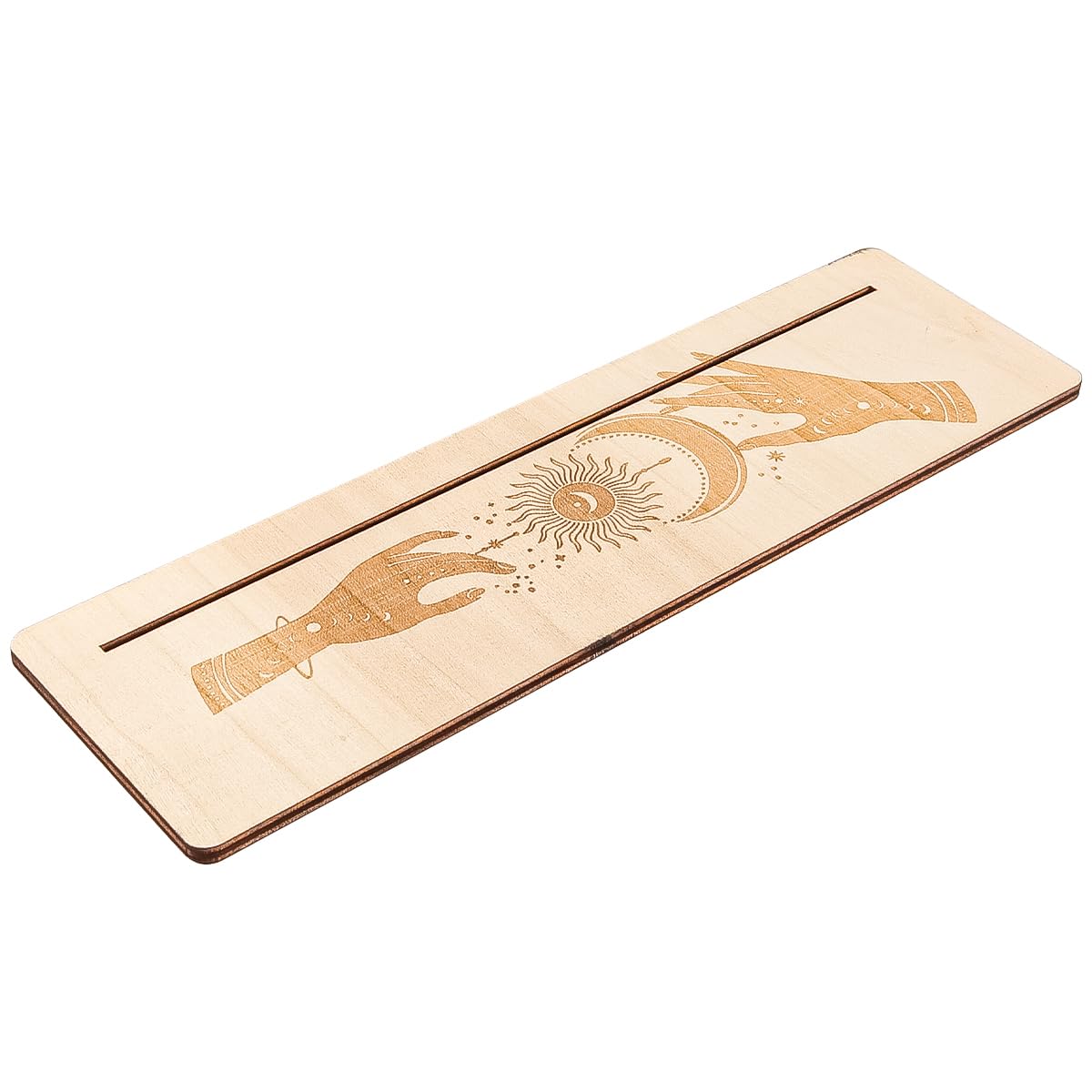 GORGECRAFT Lot de 2 supports en bois pour tarot en forme de lune de 12,7 cm et rectangulaire de 25,4 cm en bois pour cartes de tarot, autel, outils de GORGECRAFT Lot de 2 supports en bois pour tarot en forme de lune de 12,7 cm et rectangulaire de 25,4 cm en bois pour cartes de tarot, autel, outils de