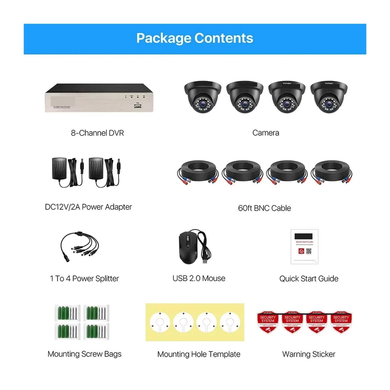 Sistema de cámara de Seguridad 8CH H.265+ 5MP Lite