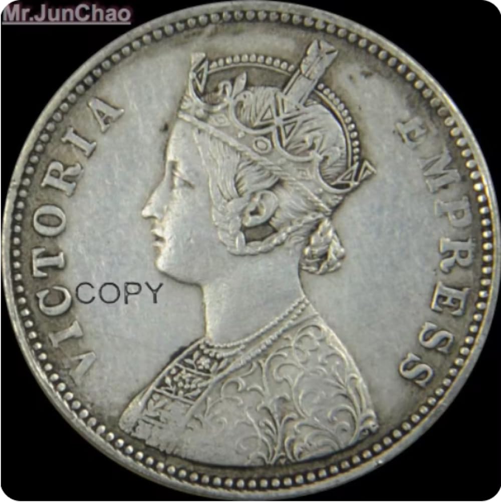 Rezajduie Silver Commemorative Coin East India Company 1893 Victoria Empress Brass Plated Copy Coins Collectible Coin Souvenir Coin