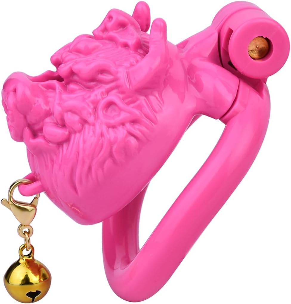 Male Cock Cage Chastity Device with 4 Rings and Keys, 2 Styles of Invisible Locked Men Chastity Cage with Belt dult Toys for Men,Pink - Without Belt