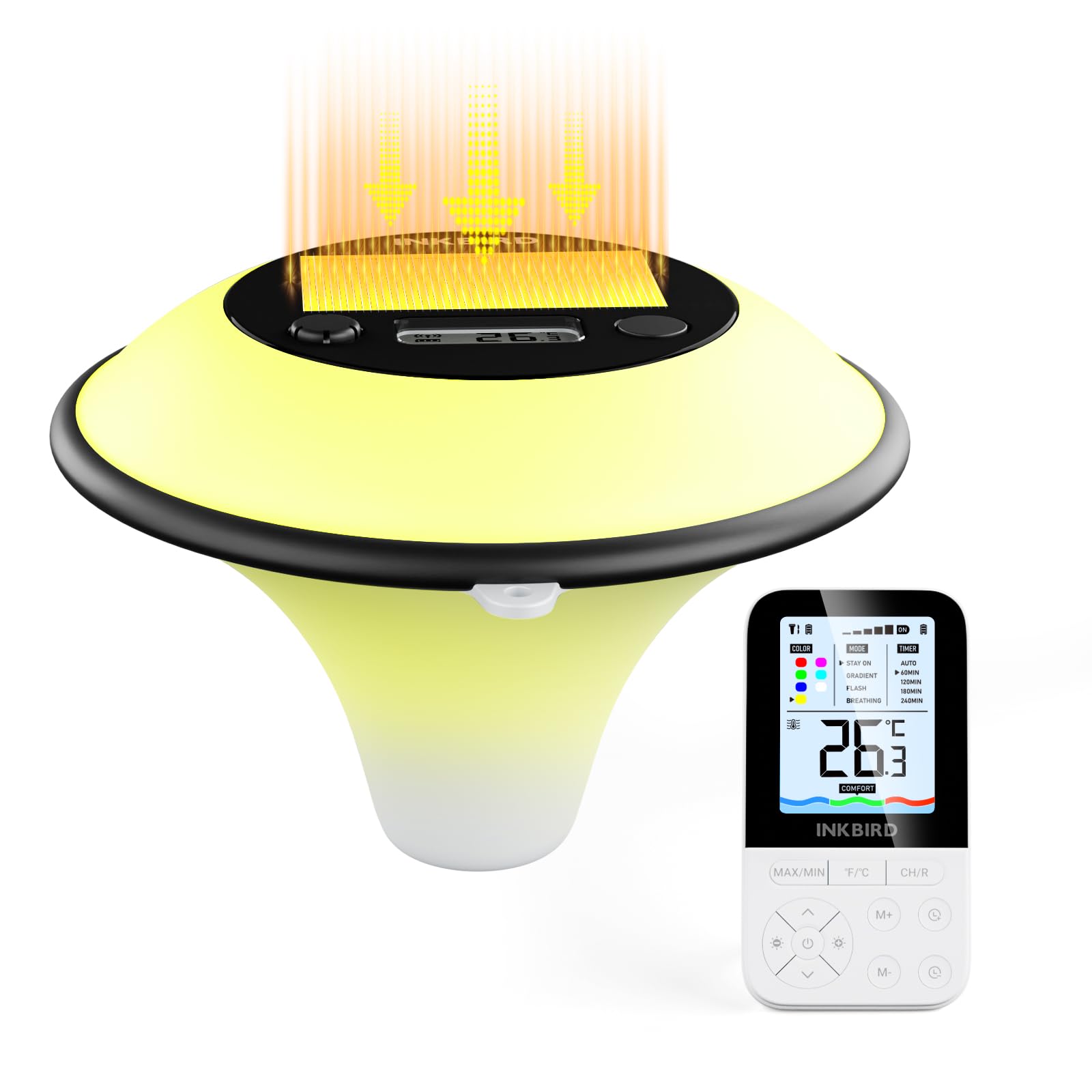 Inkbird IBS-P05R bezprzewodowy termometr zasilany energią słoneczną z wewnętrznym monitorem kontroli
