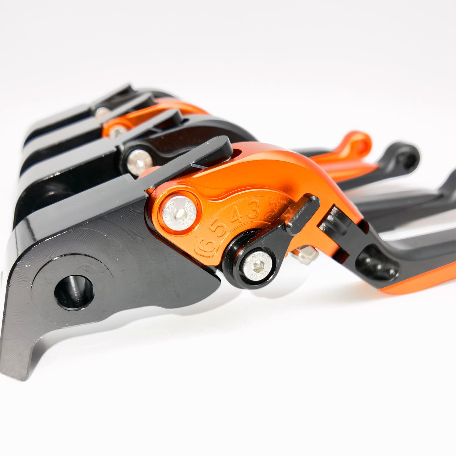 Compatibile con KTM Super Adventure 1290 S/T/R 2015-2020 | 1190 Adventure/R 2013-2016 Leva Frizione Freno Alluminio CNC Allungabili Regolabile Leve Accessori (Nero Arancione Arancio)
