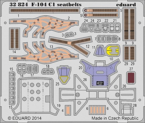 F104 C1 Seatbelts Eduard 1:32 : sublimez le cockpit vide de votre Italeri