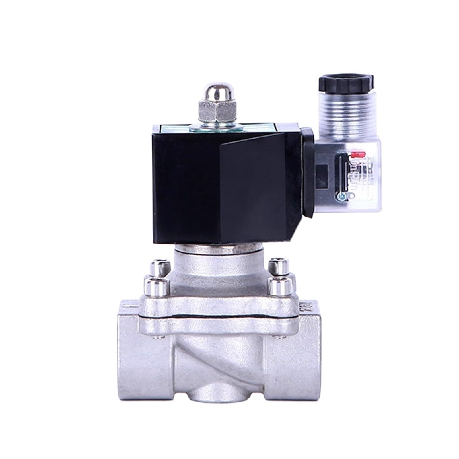 Válvula solenoide para evitar fugas de agua caliente de 1/2 NPT 380VAC acero inoxidable NC IP65
