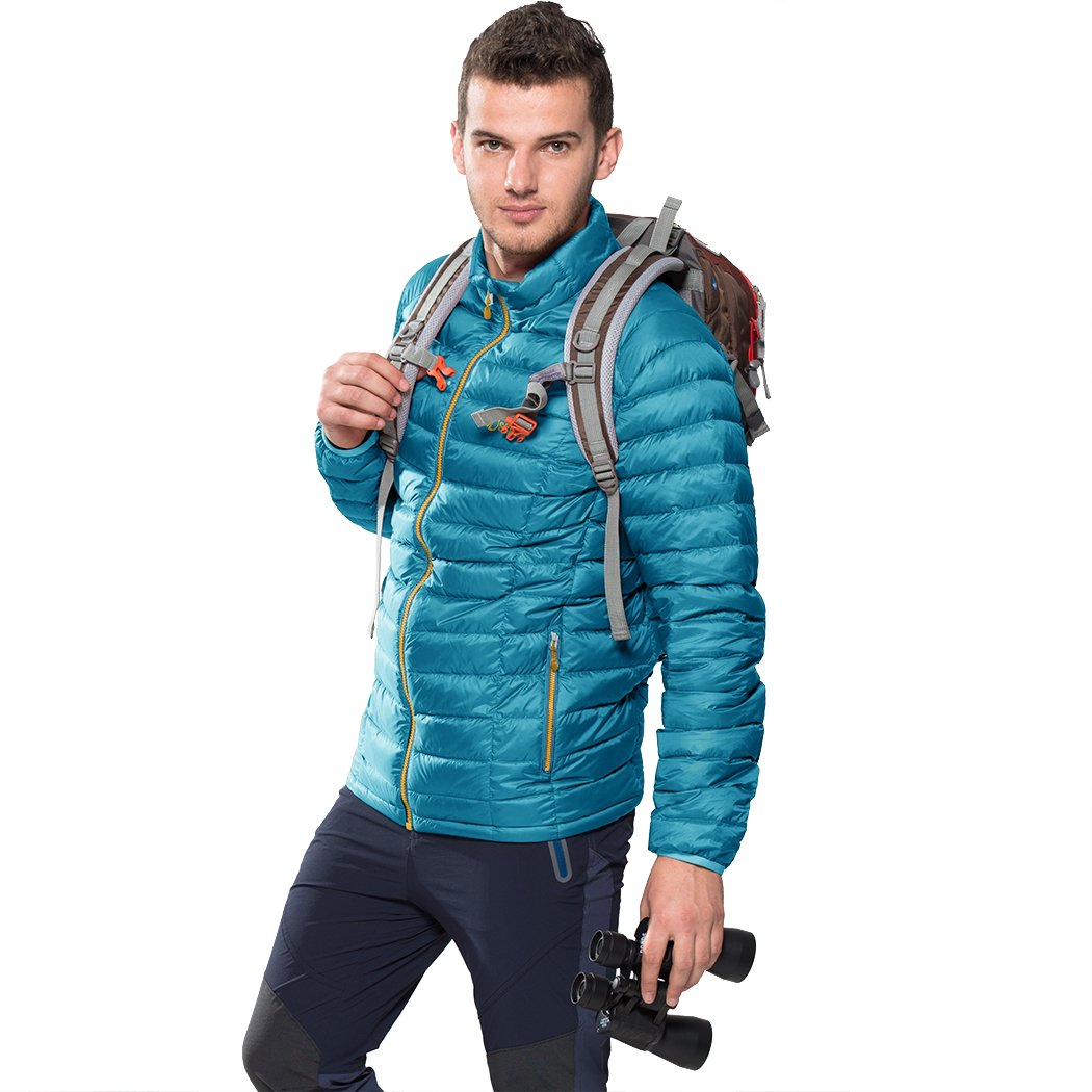 SCALER Men's Packable Lightweight Goose Down Jacket & Winter Coats Blue S (Duck)