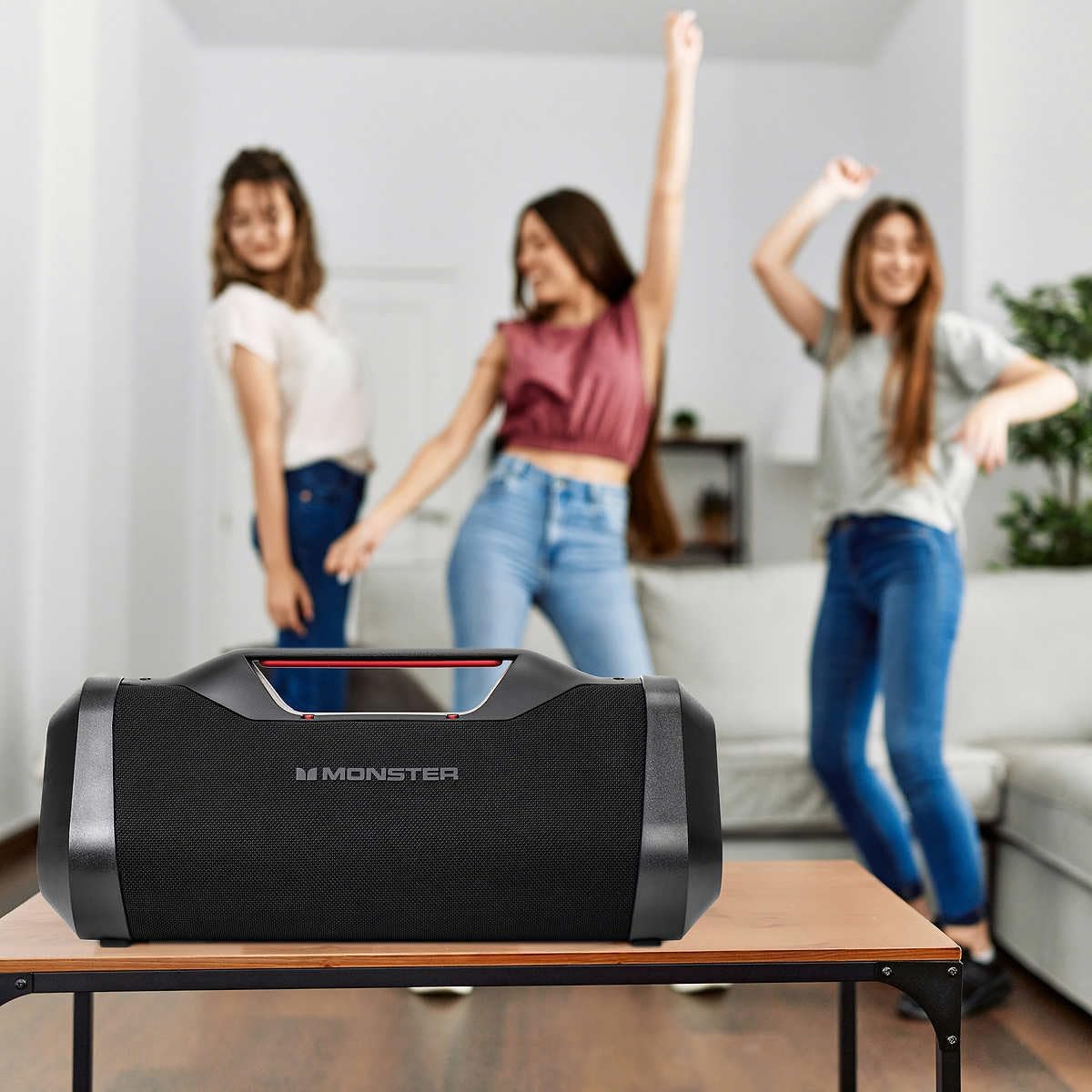 Monster Bluetooth Boombox: IPX5 Rechargeable Waterproof Bluetooth Speaker with USB Charge Out & Aux Input, 120W Portable Wireless Speaker - Image 7