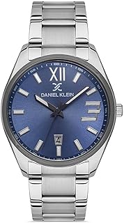 ساعة يد انالوج بعقارب بمينا بلون ازرق وسوار للرجال من دانيال كلاين مع علبة بلون فضي واسود، DK.1.13294-3