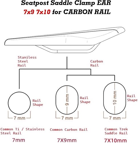 Miniatura 2 de Xotic Tech - Abrazadera para tija de sillín para bicicleta, 7 x 9 pulgadas, con perno de carbono compatible con TREK Domane Emonda SLR 9 SLR 7 SLR 6