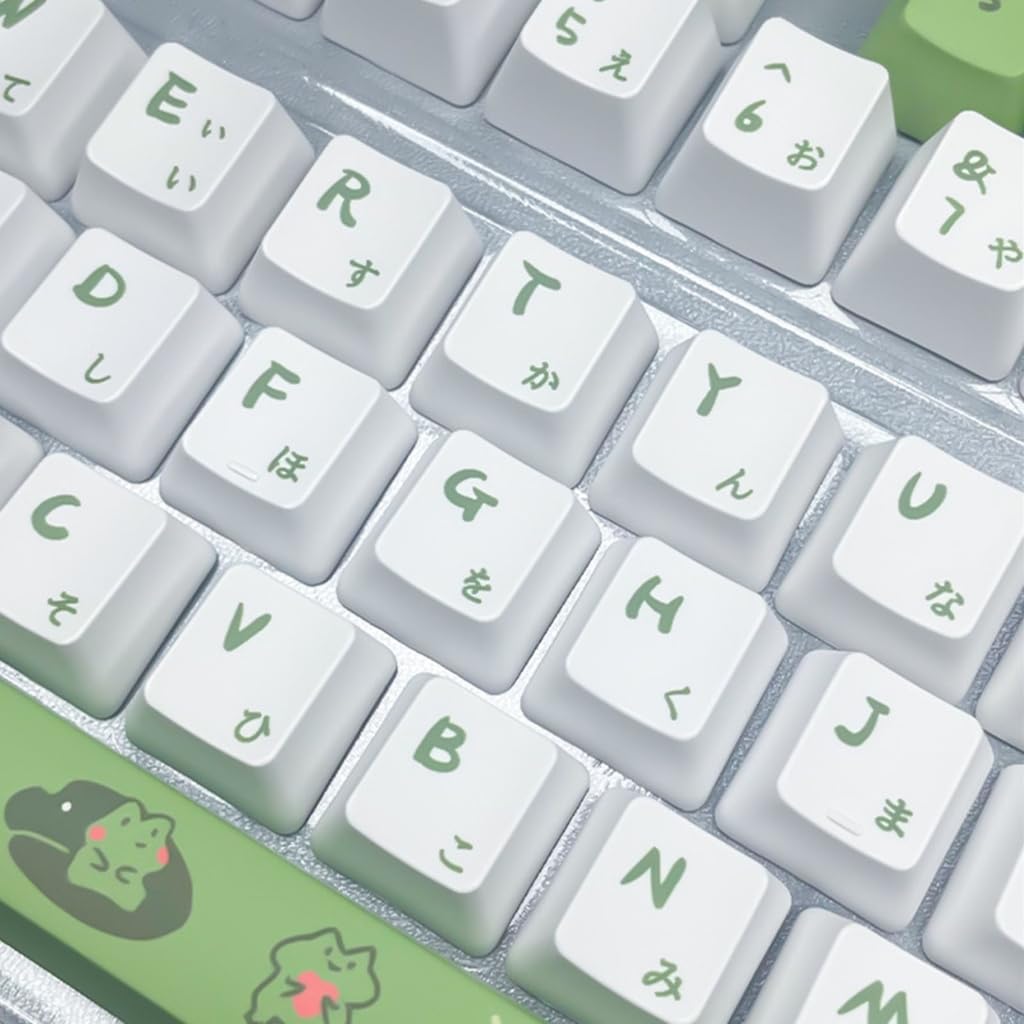 Cute Frogs Design japońskie klawisze do przełączników MX klawiatura mechaniczna, PBT XDA/OEM wysokość dla maszynistek i graczy