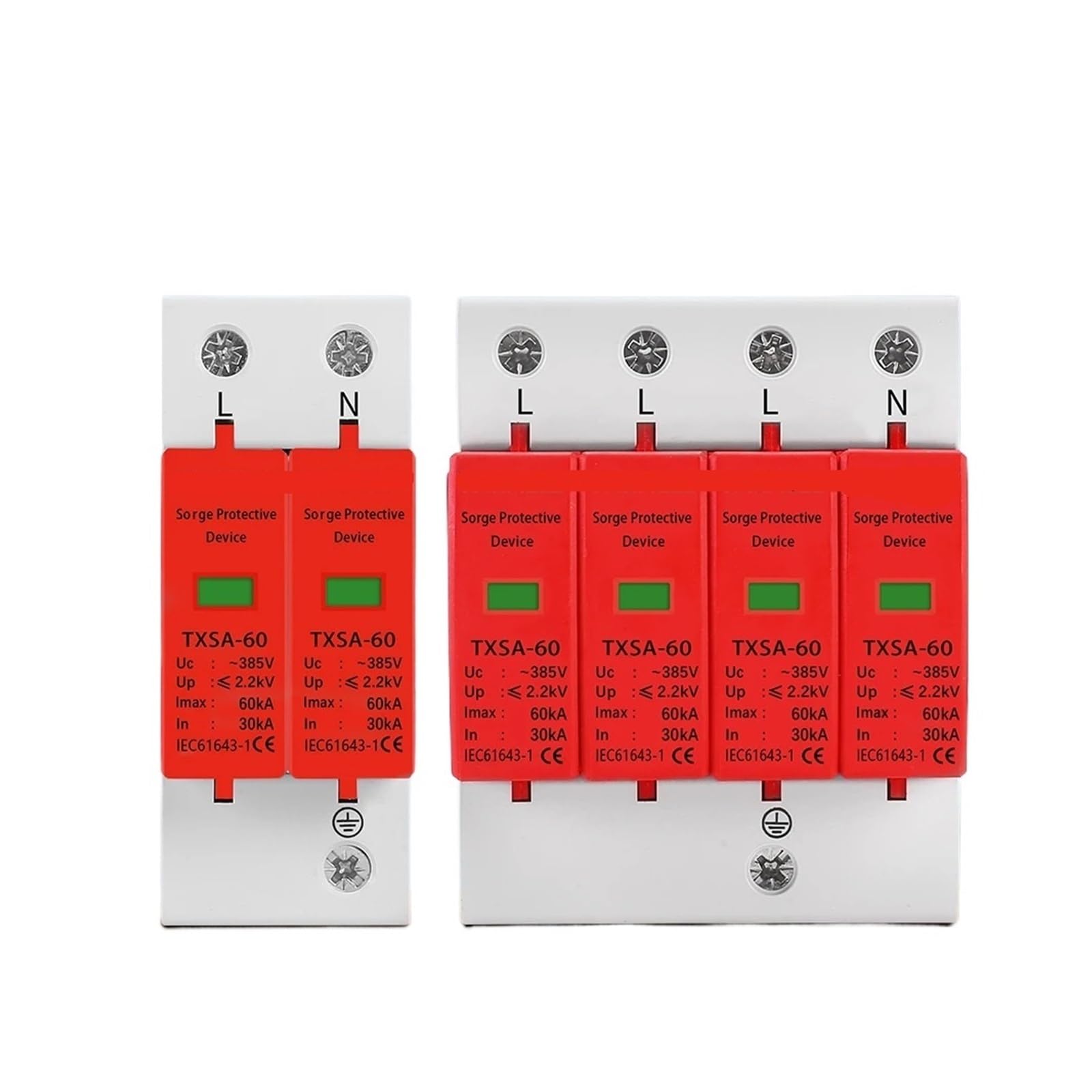 Protector contra sobretensiones y pararrayos Protector contra sobretensiones SPD 2P 4P Dispositivo de protección contra rayos doméstico de distribución de CA de bajo voltaje LBO 20KA 40KA 60KA(10-20kA