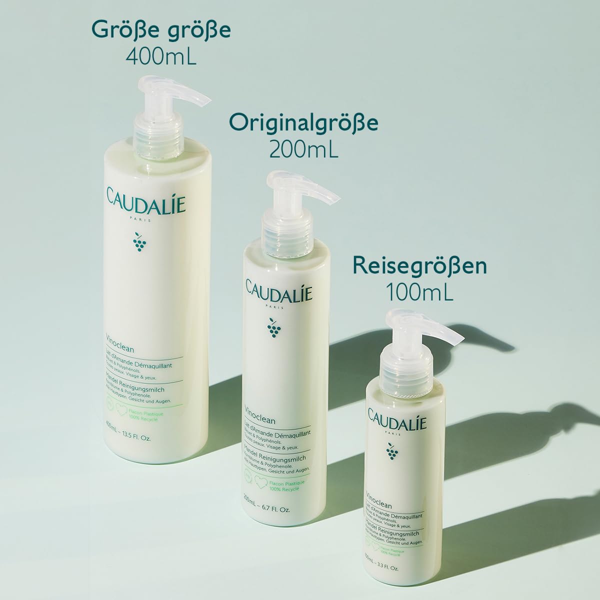 Caudalie - Vinoclean- Leche de almendra Desmaquillante 200 ml (2 paquetes) (2)
