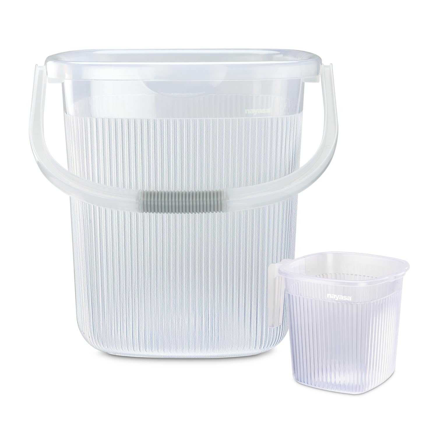 Nayasa Rimmy 20, 2 Pcs Bathroom Set (18 L Bucket + 1 L Mug), Transperent (B0CBF1QY9J) Amazon Price History, Amazon Price Tracker