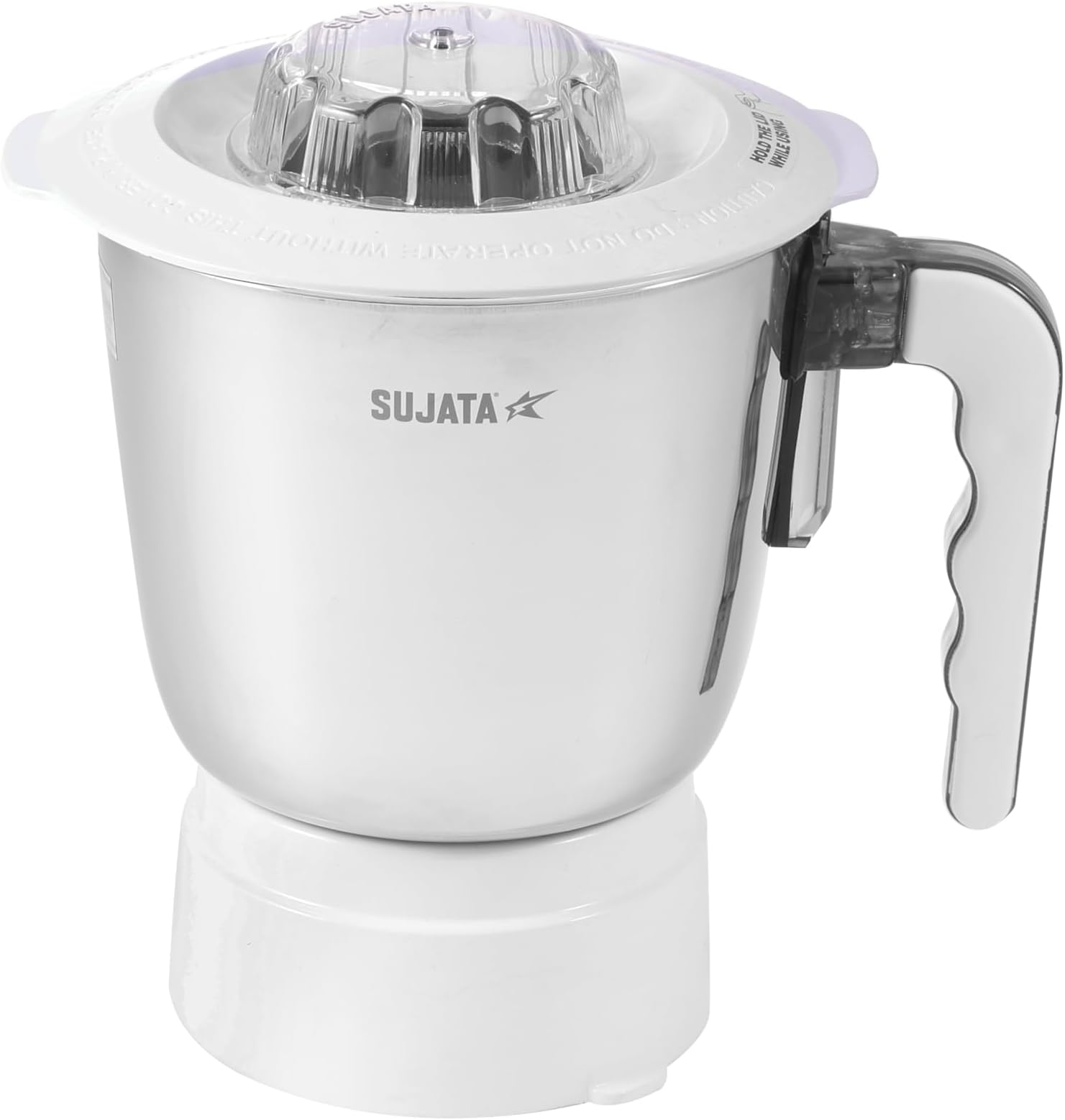 Sujata Grinder Steel Jar, 1000 ml (White, Stainless Steel)