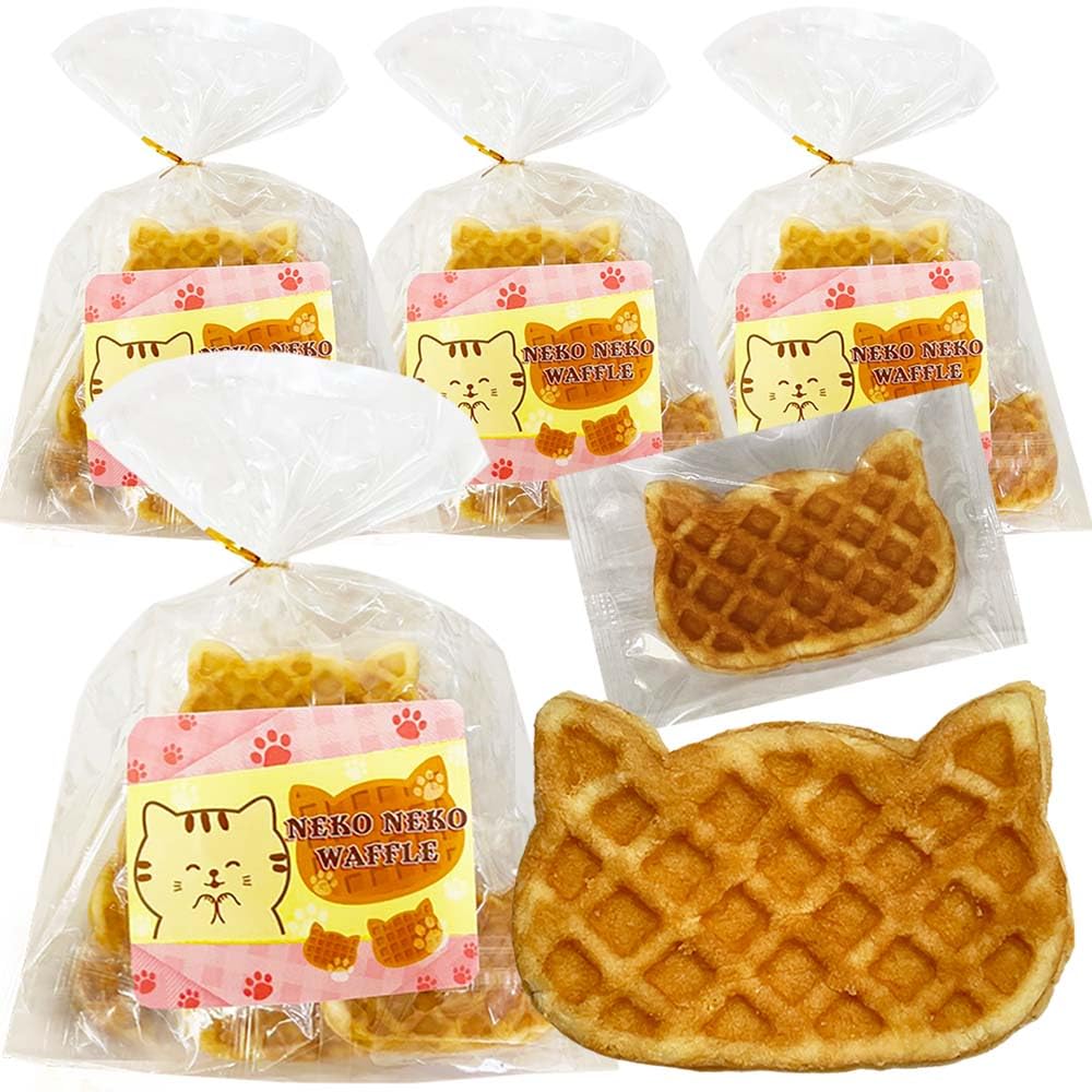 Amazon.co.jp: ねこねこワッフル プレーン味 1袋 6個入り × 4袋セット 