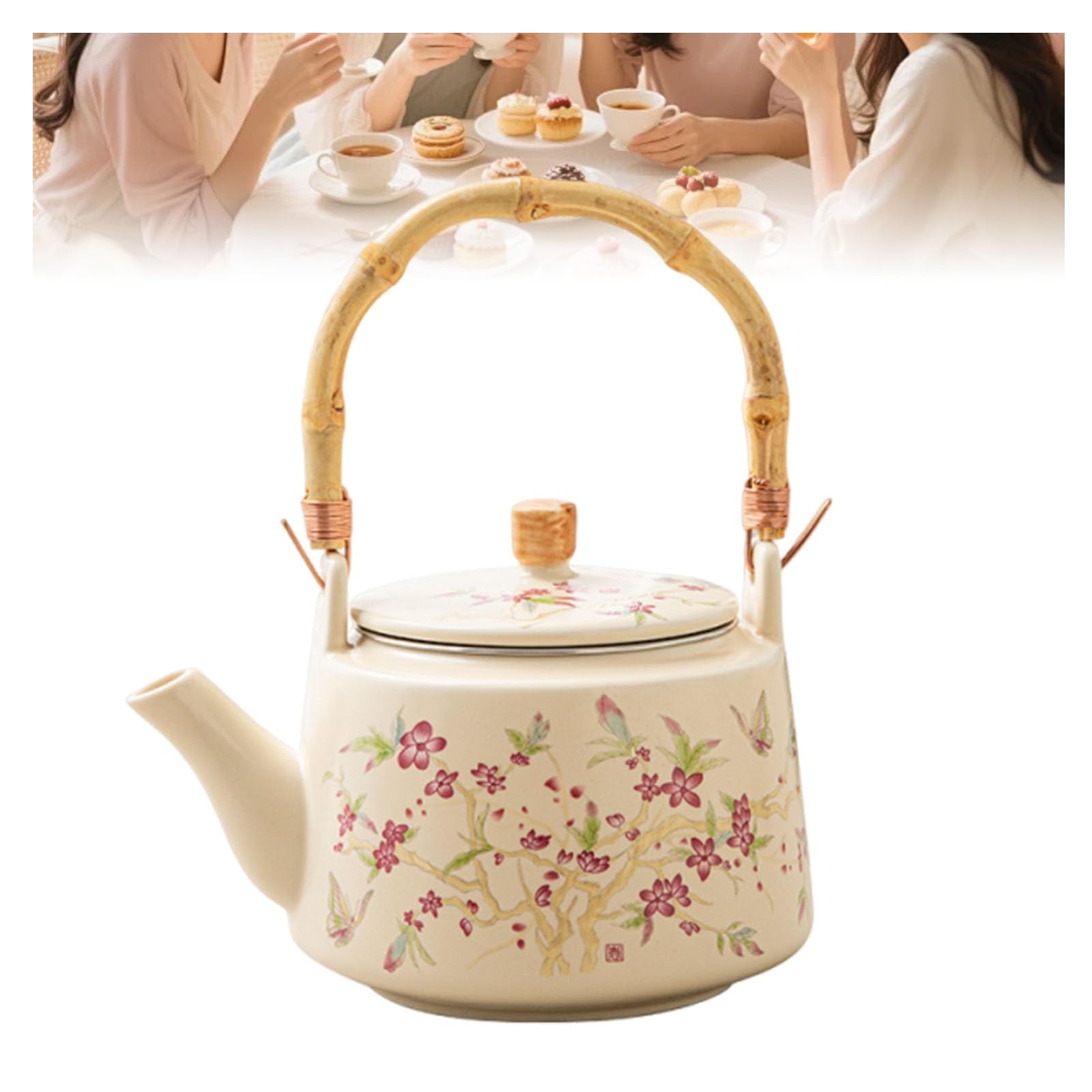 Tetera de porcelana retro y juego de té de cerámica de alta calidad